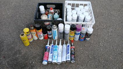 (19) Assorted Areosal Spray Cans (17) Tacoma Screw Brake & Parts Cleaner II (7) Assorted Adhesive Sealants