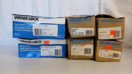 (6) Assorted Weiser Lock Door Handles