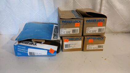 (5) Assorted Weiser Lock Door Handles