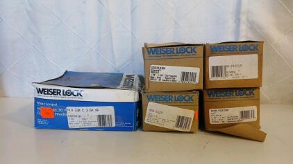 (5) Assorted Weiser Lock Door Handles