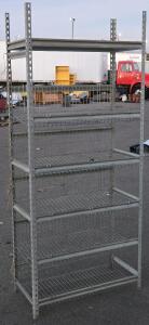 Large Metal 6-Tier Shelf - 84"H x 36"W x 18"D