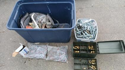 Box of Assorted Brass Fittings Box Of Assorted Bolt, Screws And Nuts & More