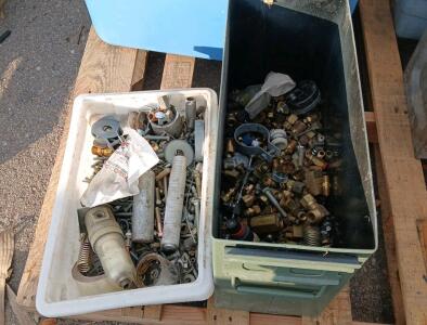 Box of Assorted Brass Fittings & Box Of Assorted Bolt, Screws And Nuts