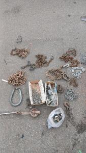 Assorted Hooks And Chains