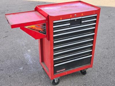 Craftsman 12-Drawer Rolling Tool Box w/ Folding Tray - 41"H x 26&frac12;"W(Not Including Tray) x 18"D