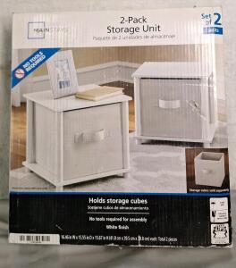 (1) 2-Pack Of Storage Cube End Tables