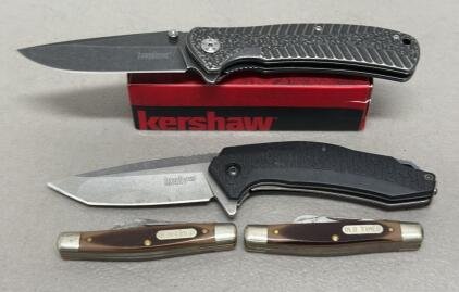 Kershaw Cryo Folding Knife, Old Timer Senior, Stainless Steel Blades