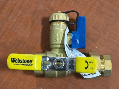 Nibco Webstone 500W06 Brass Diverter Valve 1" x &frac34;"