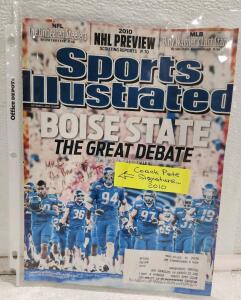 (1) Sports Illustrated October 4, 2010 - Boise State Front Cover Autographed by Coach Pete