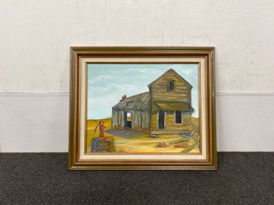 25&rdquo;x 22&rdquo; Framed Canvas Painting