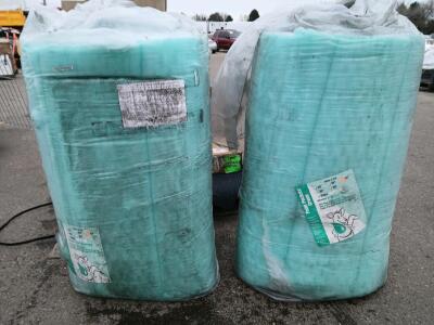 (2) 43"W x60'L Paint Pockets Green Overspray Protectors