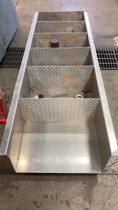 Metal organizer bin with assortment of metals