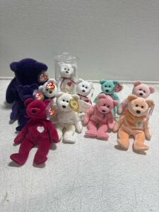 Ty Beanie Babies Collection - Various Models, Heart Tags, Polyester Fiber