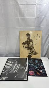 ELVIS ART work - 16&rdquo;x20&rdquo; Elvis Picture In Broken Frame , 17.75&rdquo;x 11.50&rdquo; Halo Gram , 23&rdquo;x 18&rdquo; Elvis Clock