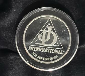 JD International 1oz. .999 Fine Silver Coin