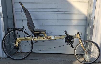American Cyclery Linear Recumbent Bike, Gold