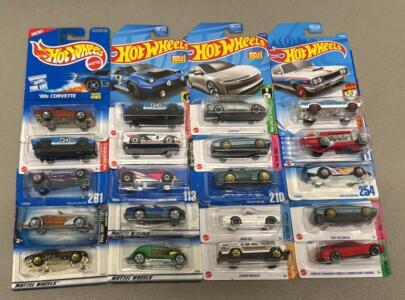 (20) Hot Wheels Die-Cast Cars Collection, Mattel, Various Models, 1:64 Scale