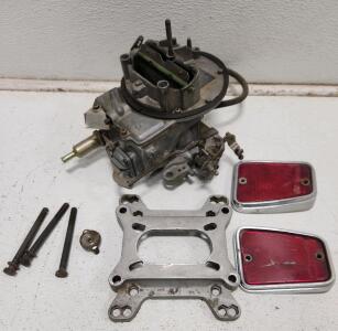 Vintage 1970s Ford F-250 Carburetor and Rear Tail Light Reflectors