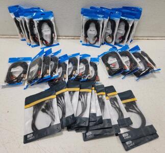 Audio/Video RCA and USB Cables, Model X00A1FB38, Braided Design, High Quality