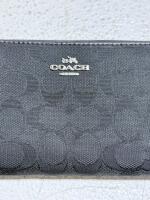 Coach Accordion Zip Wallet, Black, Signature Canvas & Leather - 2