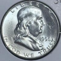(1) 1956 MS62 Silver Mint State Franklin Half Dollar - 2