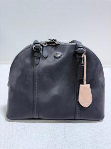Coach Prairie Satchel Black Leather Handbag with Zipper Closure
