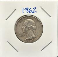 (3) 1962 & 1964 Washington Quarters, U.S. Mint, 90% Silver - 2