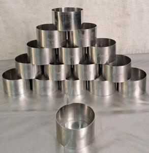 (16) Ateco 3" x 1.75" Stainless Steel Cake / Dessert Rings
