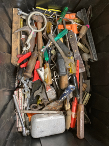 Hardware in Organizer, Screw Drivers, Scrappers & More