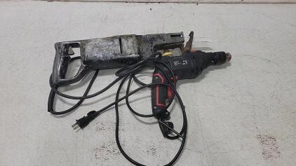 (1) Rockwell Corded Tiger Saw (1) Hyper Tough 6-Amp 1/2-inch Corded Hammer Drill.