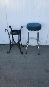 Bar Stool and Plant Stand