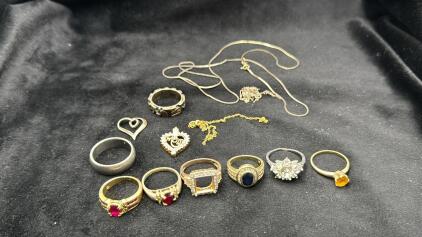 Assortment Of Stamped 925 Silver Jewelry