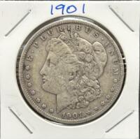 1901 Morgan Silver Dollar & 1922 Peace Silver Dollar - U.S. Coins - 2