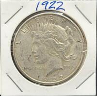 1901 Morgan Silver Dollar & 1922 Peace Silver Dollar - U.S. Coins - 4