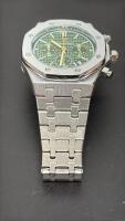 Audemars Piguet Royal Oak Chronograph Watch, Stainless Steel, Green Dial (Unverified) - 3