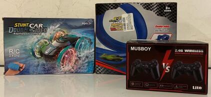 Kids Toys Including Racetrack, Stunt Car & 2.4G Wireless Controller Gamepad