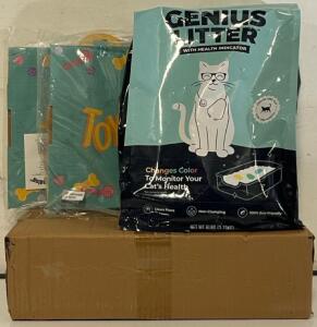 Cat Scratching Post, Genius Litter W/ Health Indicator & Pet Toy Chests