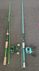 OneBass (1) 6' And (1) 6.5' Fishing Rod And Reel Combos