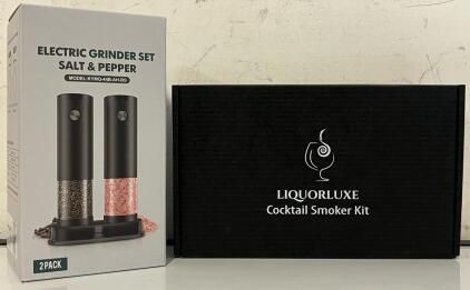 Cocktail Smoker Kit & Electric Salt & Pepper Grinder Set