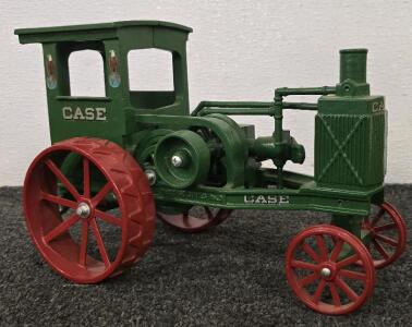 Case Vintage Toy Tractor Model, Green/Red, Die Cast, USA