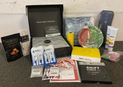 ALL NEW!!! Silver Infused Microfiber Queen Bedsheet Set, Shark Onsie, 3/8&rdquo; Drive Click Torque Wrench, Urban Naturals Vanilla Bean Aromatherapy Reed Diffuser, Small Leggings, Lions Mane Extract, Toothbrush Head Replacements, Beauty Blenders, Stickers And M