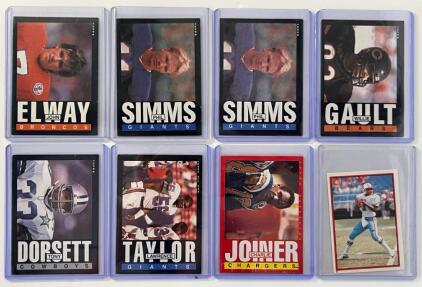 (8) 1985 Topps NFL Collectable Sports Cards