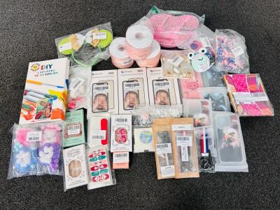DIY Painting By Numbers, Pink Wired Ribbon, Phone Cases, keychains, Press on Nails, Screen Protectors and Much More