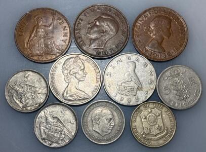Collection Of Vintage Foreign Coins