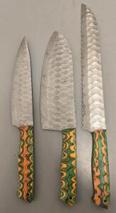 3-Piece Damascus Steel Custom Chefs Set