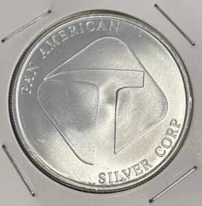 Troy 1oz .999 Fine Silver Pan American Silver Corp Coin