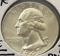 1947 MS68 RARE MINT ERROR GEM SILVER QUARTER - 3