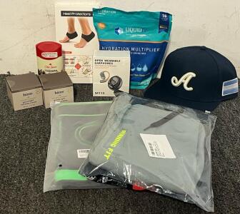 Open Wearable Wireless Earphones, 2-In-1 Mens Running Shorts (2XL), (2) Pcs Knee Braces, Hims Goodnight Wrinkle Cream & More