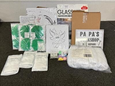 Wall Decor, Self-Care Masks, Sea Salt, Autumn Shower Curtain, Baptism Certificates and More