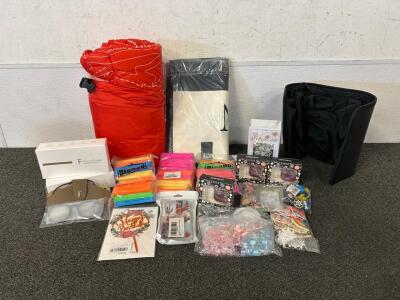 Light Weight Sleeping Bag, Tote Bag, Fancy Flower Glasses, AirPod Cases, Keychains, Sealing Clips and More